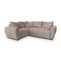 ROHOVÁ SEDAČKA MADISON béžová - černá/béžová, dřevo/textil (235/175cm) - MASSENO