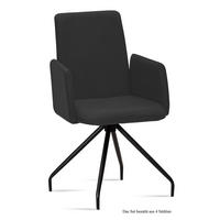 ARMLEHNSTUHL (4er-Set) Detana 52x92x60 Schwarz/Anthrazit - Anthrazit/Schwarz, Kunststoff (60/92/52cm) - 58aufmkessel