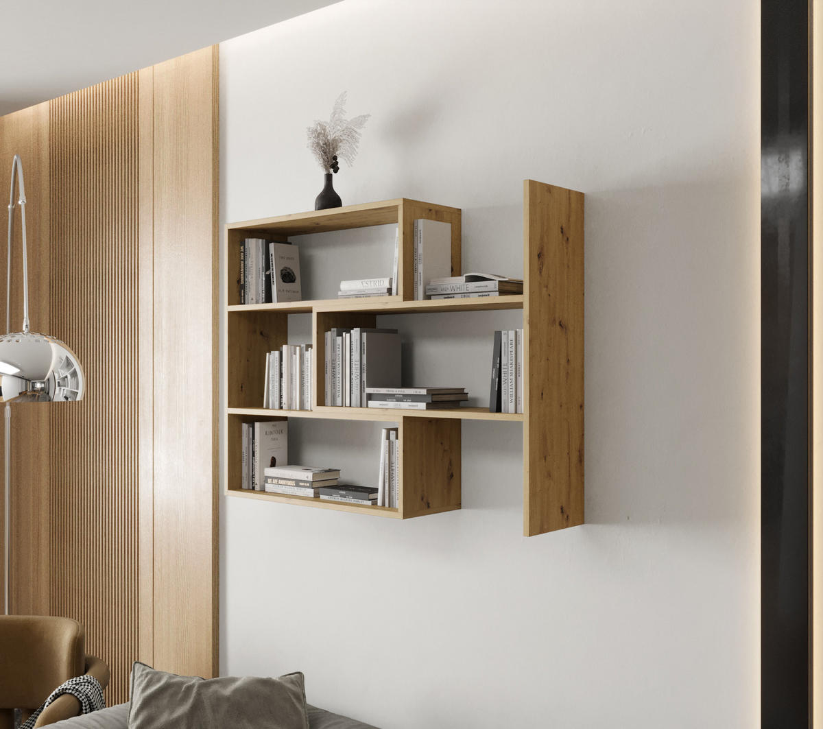 WANDREGAL LK 83 125 x 83 x 24 cmcm aus Holz in Braun - Braun, Holzwerkstoff (125/83/24cm) - O-Sofa