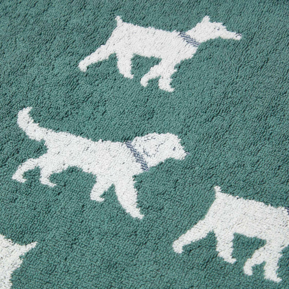 HANDTUCH Hunde grün - Grün, Textil (50/85cm) - Homescapes