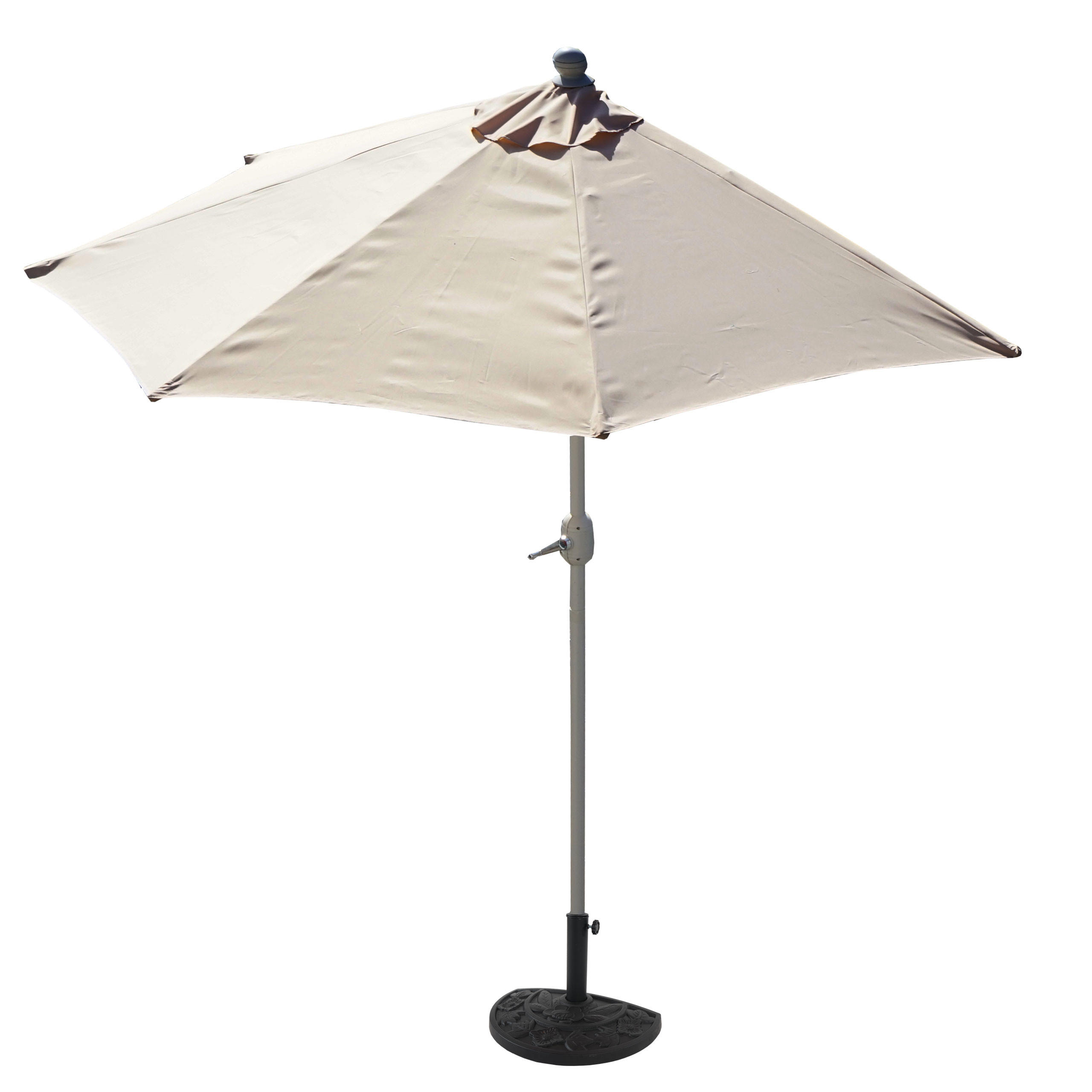 SONNENSCHIRM I HALBRUND UV 50+ Cremeweiß - Weiß, Textil (260/135cm) - MCW