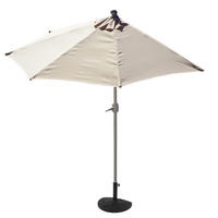 SONNENSCHIRM I HALBRUND UV 50+ Cremeweiß - Weiß, Textil (260/135cm) - MCW