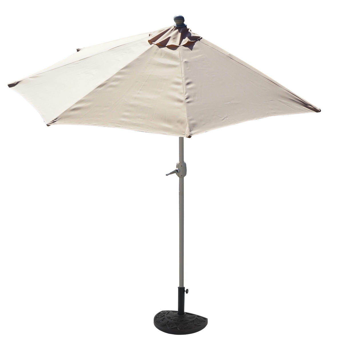 SONNENSCHIRM I HALBRUND UV 50+ Cremeweiß - Weiß, Textil (260/135cm) - MCW