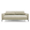 SCHLAFSOFA Neva Creme Velours 234 cm - Creme/Schwarz, Textil/Metall (234/90/100cm) - Selsey