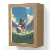 NÁSTĚNNÁ LAMPA Stadion - Fotbalista - Míč 15x20 cm - modrá, kompozitní dřevo (15/20/8cm) - OnlyWow