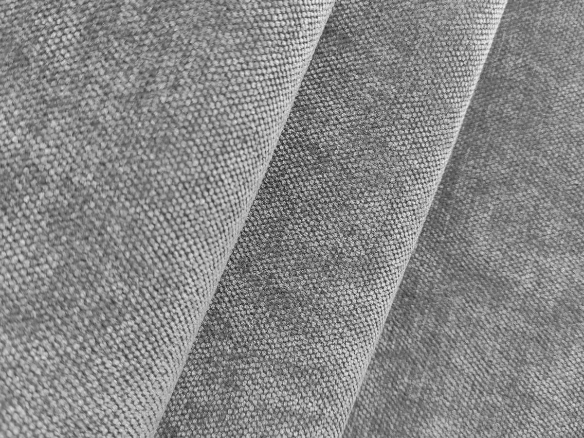 SESSEL Chenille Stoff Grau - Hellgrau/Schwarz, Holzwerkstoff/Kunststoff (120/72/115cm) - Makamii