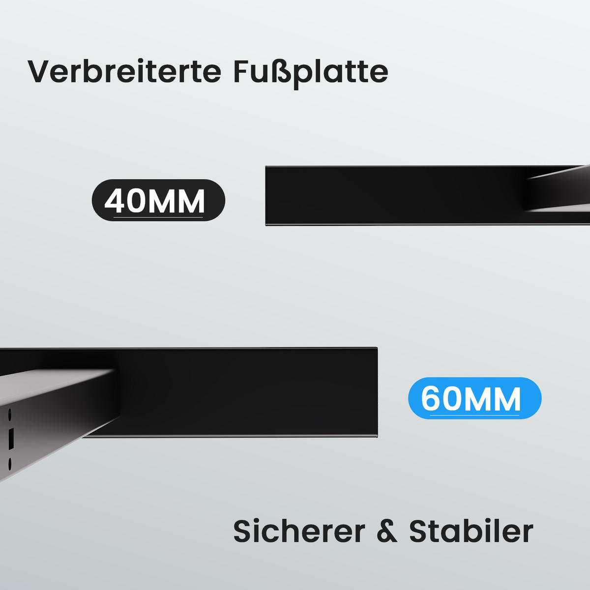 SCHREIBTISCHGESTELL elektrisch höhenverstellbar, 69–117 cm, Memory-Funktion, Antikollision, USB-A & Type-C, für Tischplatten 100–180 cm x 50–80 cm - Schwarz, Metall (120/60/69cm) - HOMAVO