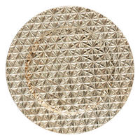 UNTERTELLER Geometrisches Muster Gold Ø 33 cm - Goldfarben, Kunststoff (33cm) - Atmosphera Createur d´interieur
