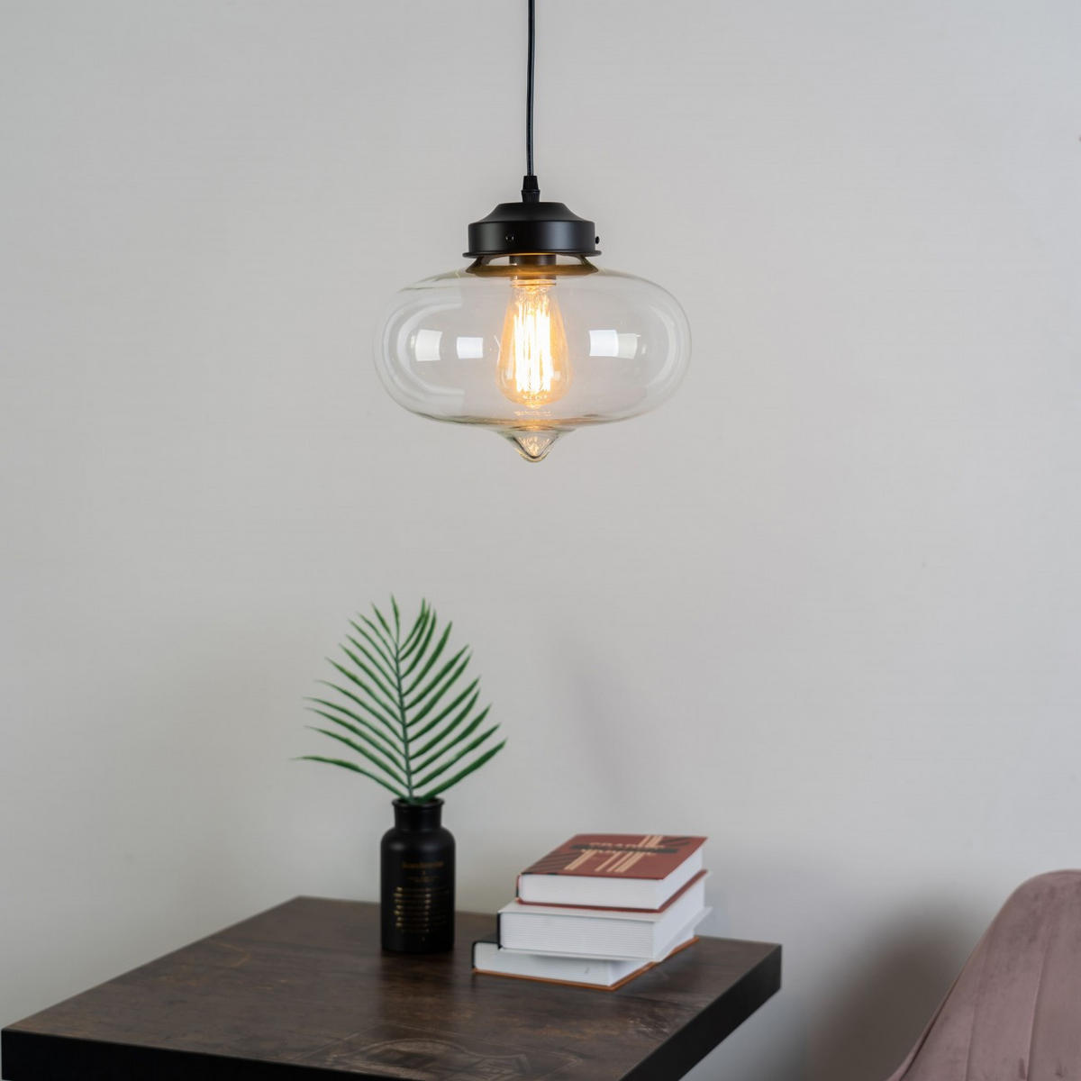 HÄNGELEUCHTE Cerro, Transparant, 22cm - Transparent, Glas (22/30/22cm) - KOSILUM