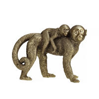 DEKOFIGUR Monkino - Goldfarben, Kunststoff (9/16/21cm) - home&you