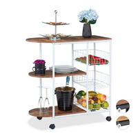 SERVIERWAGEN Industrial - Multicolor, Holzwerkstoff/Metall (37/84/83cm) - Relaxdays