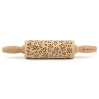 TEIGROLLE Flower Power, junior, 23 cm, Buchenholz - Braun, Holz (23cm) - Folkroll