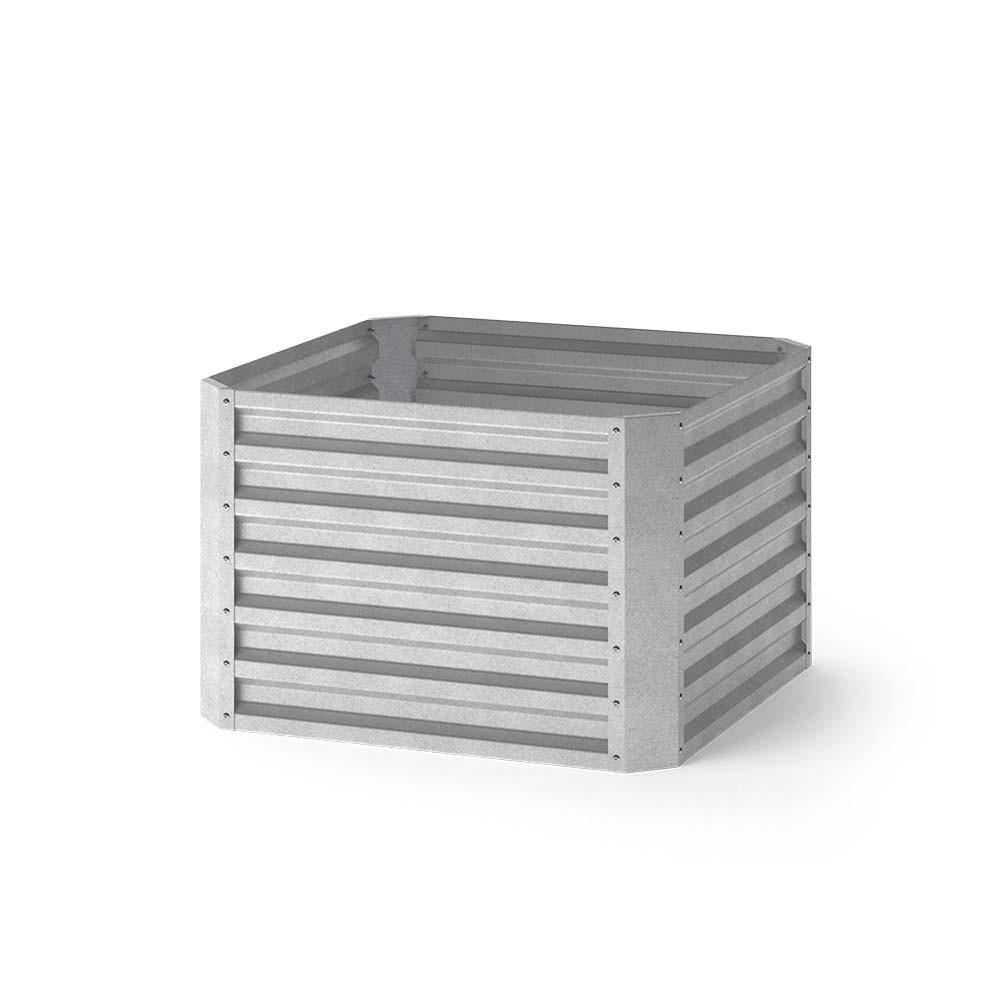 HOCHBEET Silber 90 x 90 cm - Silberfarben, Metall (90/60/90cm) - OK-Living