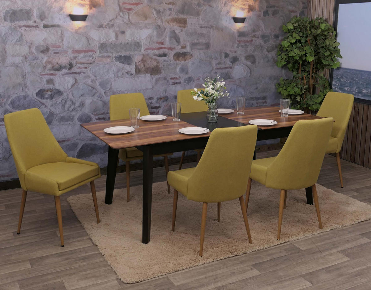 ESSZIMMERSTUHL Grün 6er-Set - Grün, Textil (50/92/60cm) - MCW