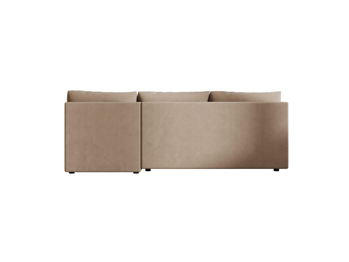 ECKSOFA MOS L BIS Itaka 48 Rechts mit Schlaffunktion - Braun, Textil (220/143cm) - Bedante