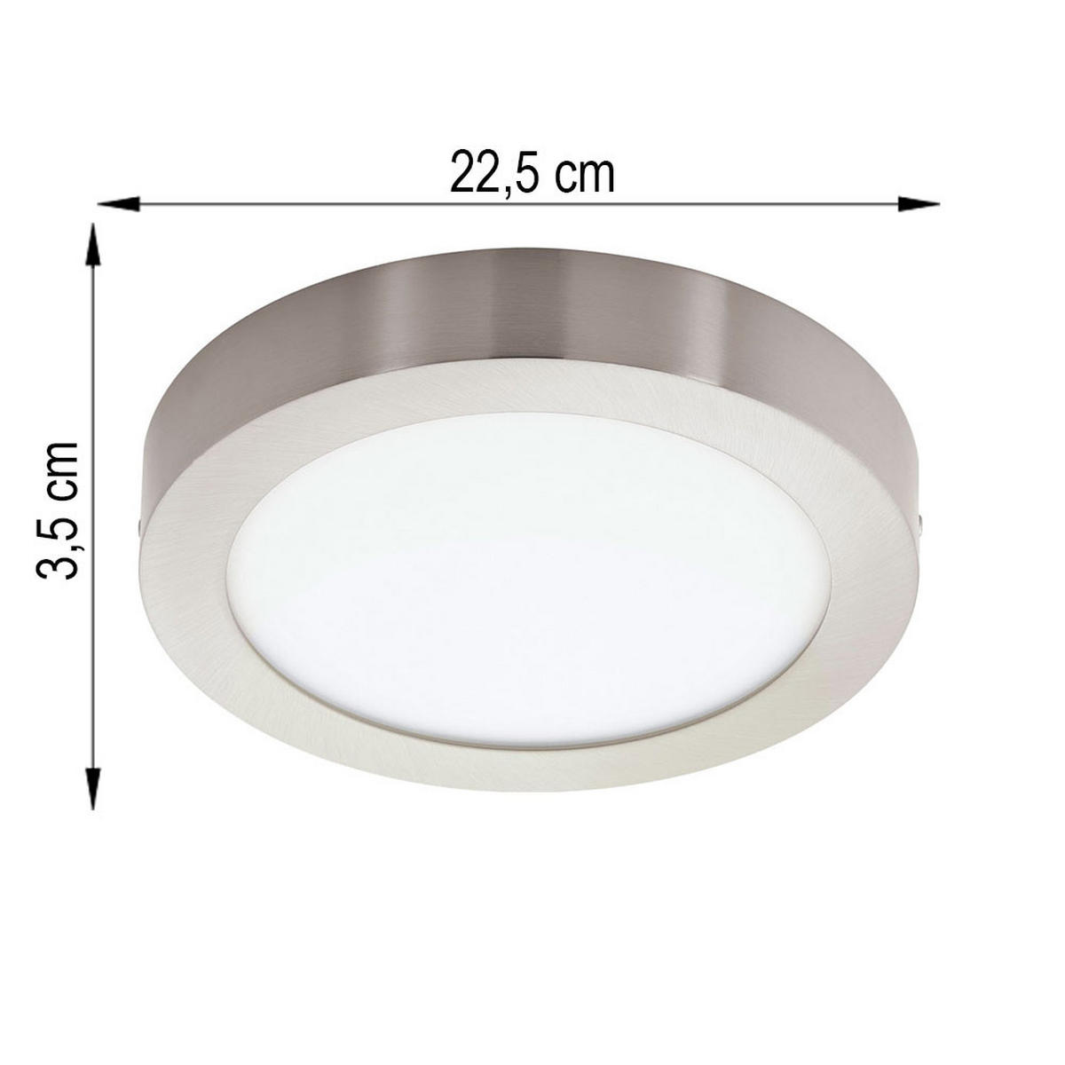LED DECKENLEUCHTE TINUS Silber - Silberfarben, Metall (22.5/22.5/3.5cm)