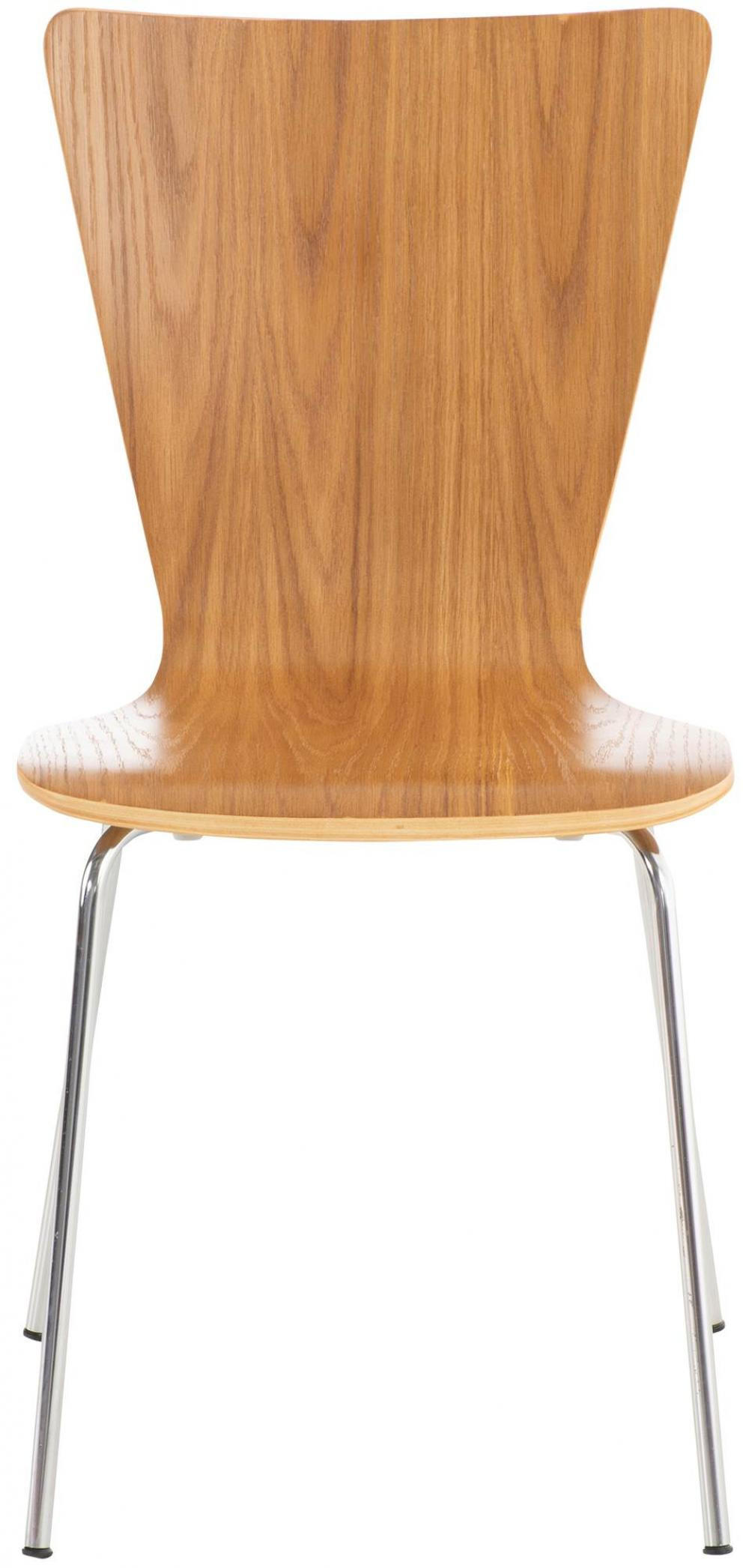 BESUCHERSTUHL Holz Eiche - Eichefarben, Holz/Metall (43/84/50cm) - CLP