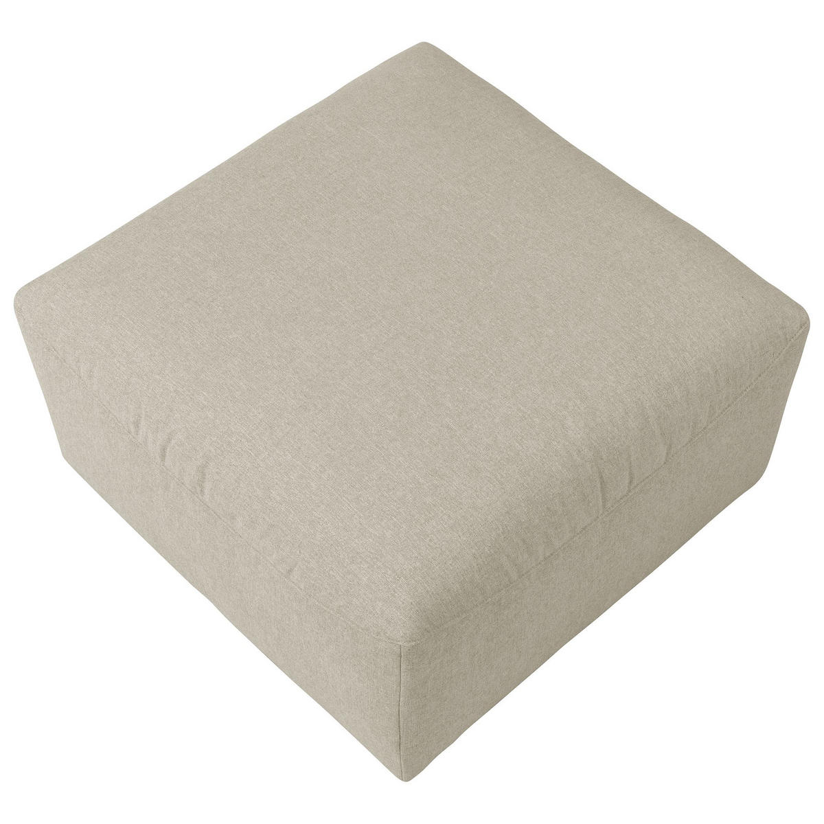 POLSTERHOCKER Kattrina Flachgewebe creme - Creme, Kunststoff (75/45/75cm) - 58aufmkessel