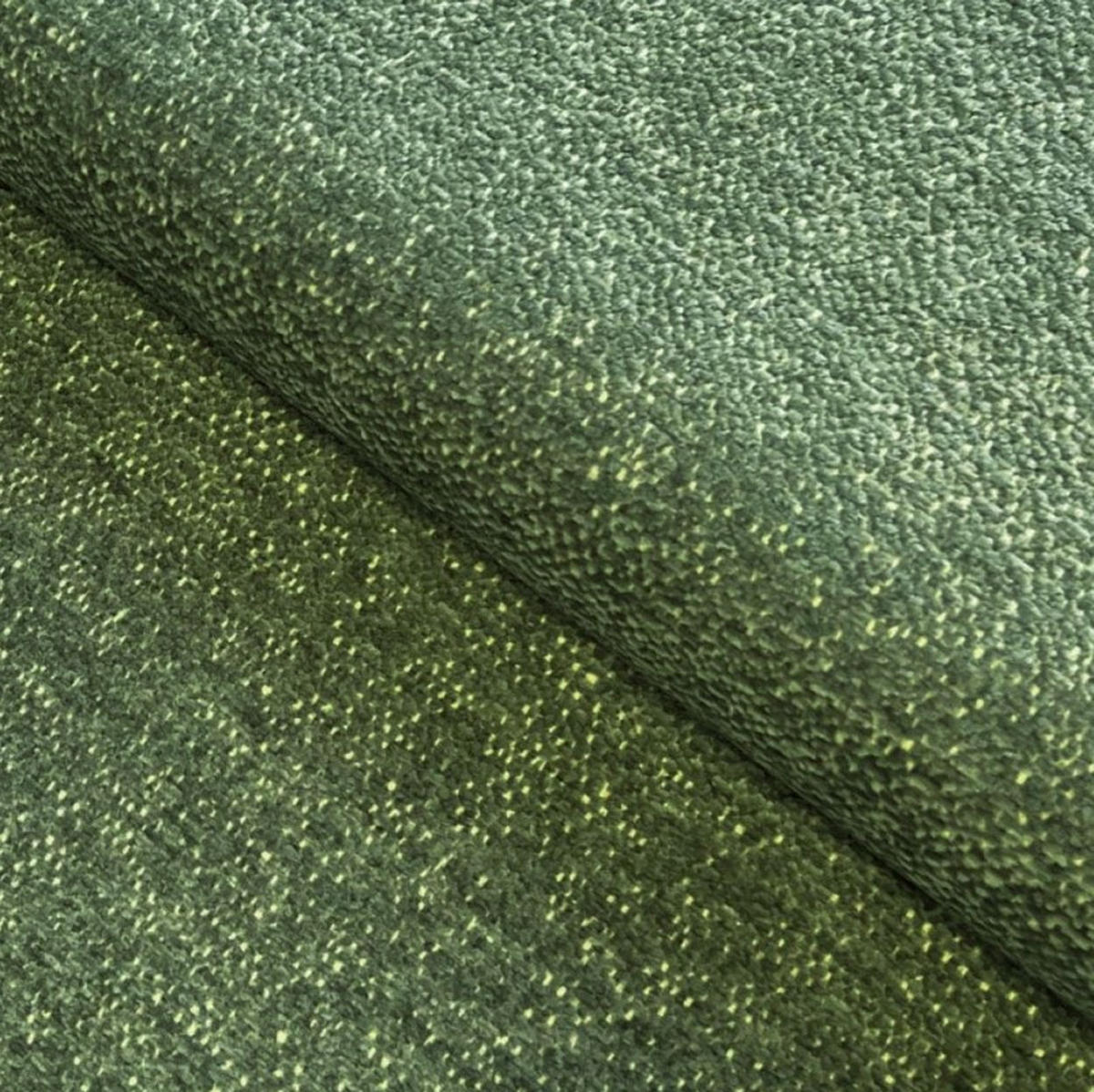 SOFA LOOP Schlaffunktion & Bettkasten PUR-Schaum Schwarze Kunststofffüße skandinavischer Stil lose Rückenkissen freistehend 234x112x86 cm Green - Grün, Holz/Textil (234/86/112cm) - DomoHome