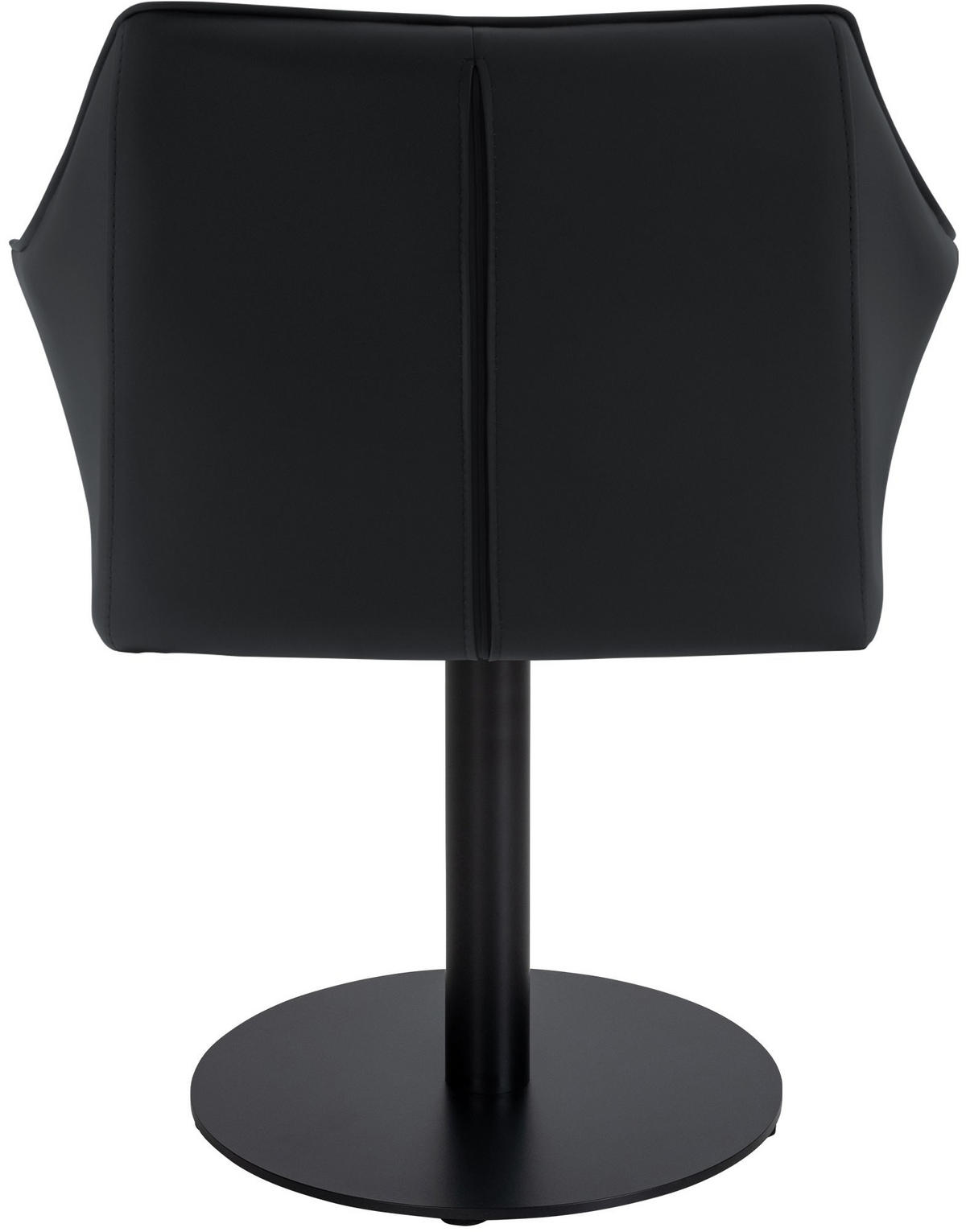 SESSEL Lederlook schwarz - Schwarz, Textil/Metall (64/75/48cm) - CLP