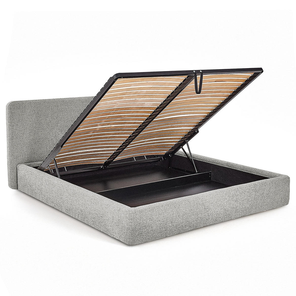 POLSTERBETT - Grau, Textil (140/200cm) - home24