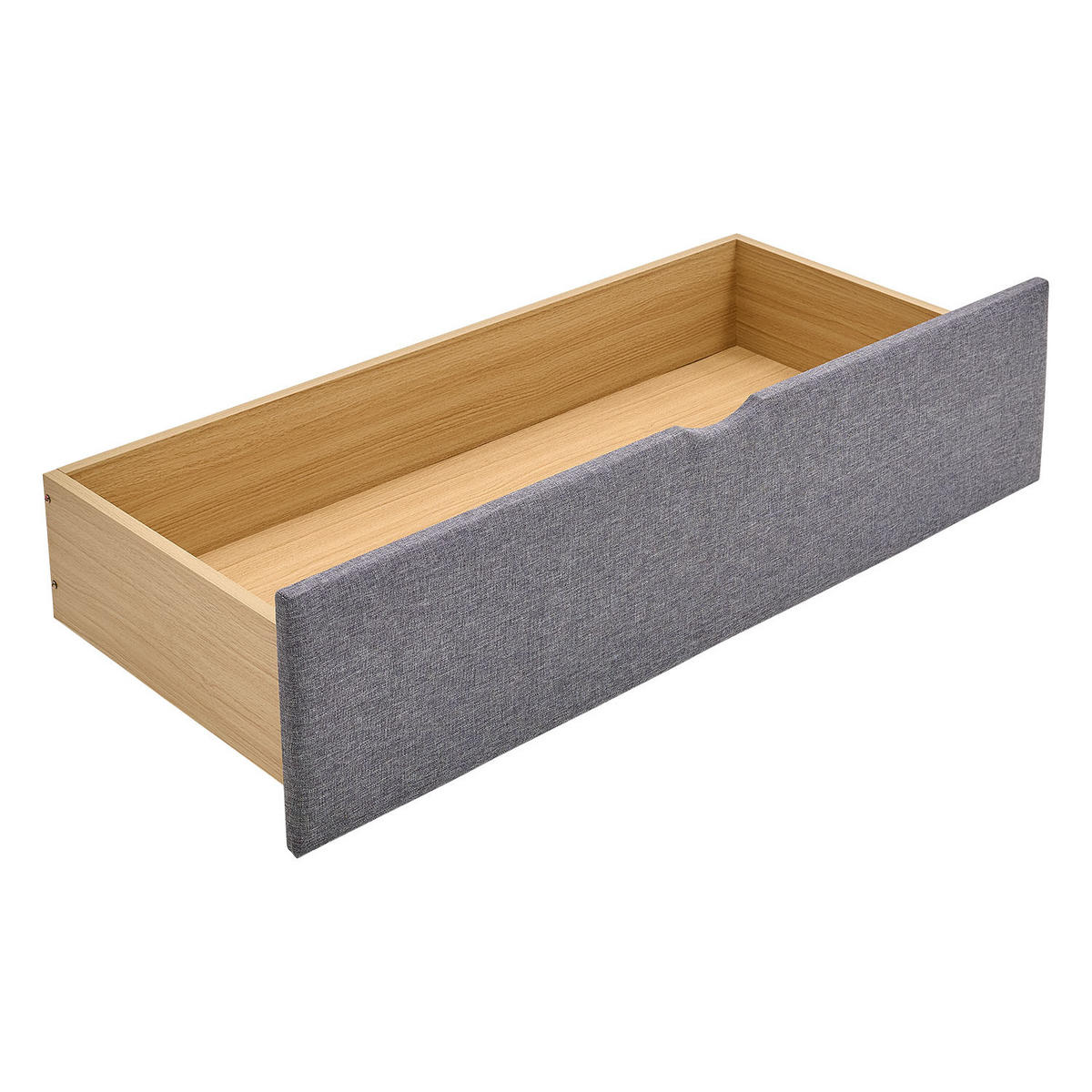 BETTKASTEN 2er Set 99/26/37 cm Grau - Grau, Holzwerkstoff/Textil - Homestyle4u