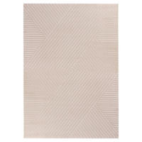 TEPPICH Kurzflor Skulptural Modern Waschbar Schlafzimmer Strapazierfähig Beige 160x230 cm – ILLER - Beige, Textil (160/230cm) - KADIMA DESIGN