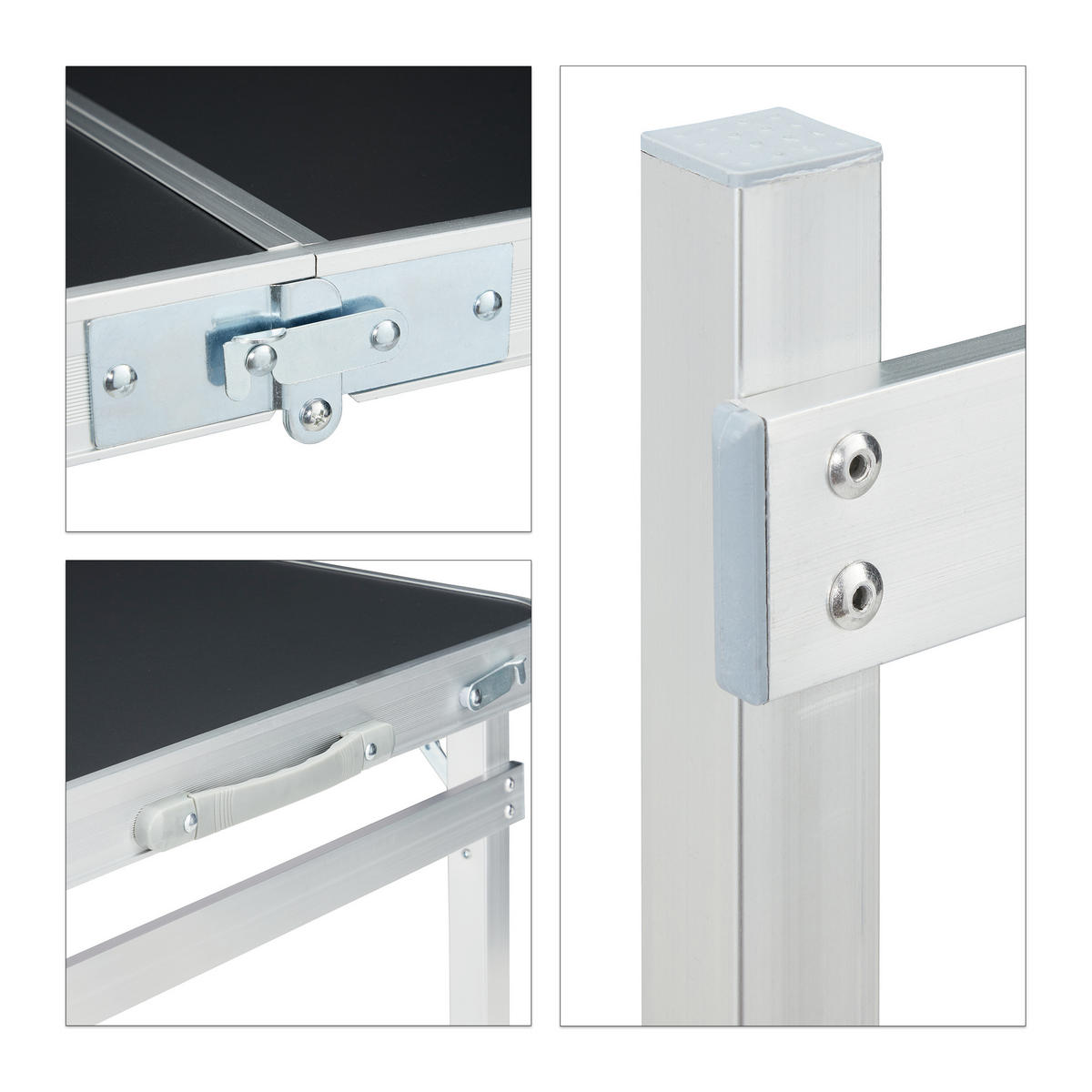 CAMPINGTISCH Set - Multicolor, Holzwerkstoff/Metall - Relaxdays