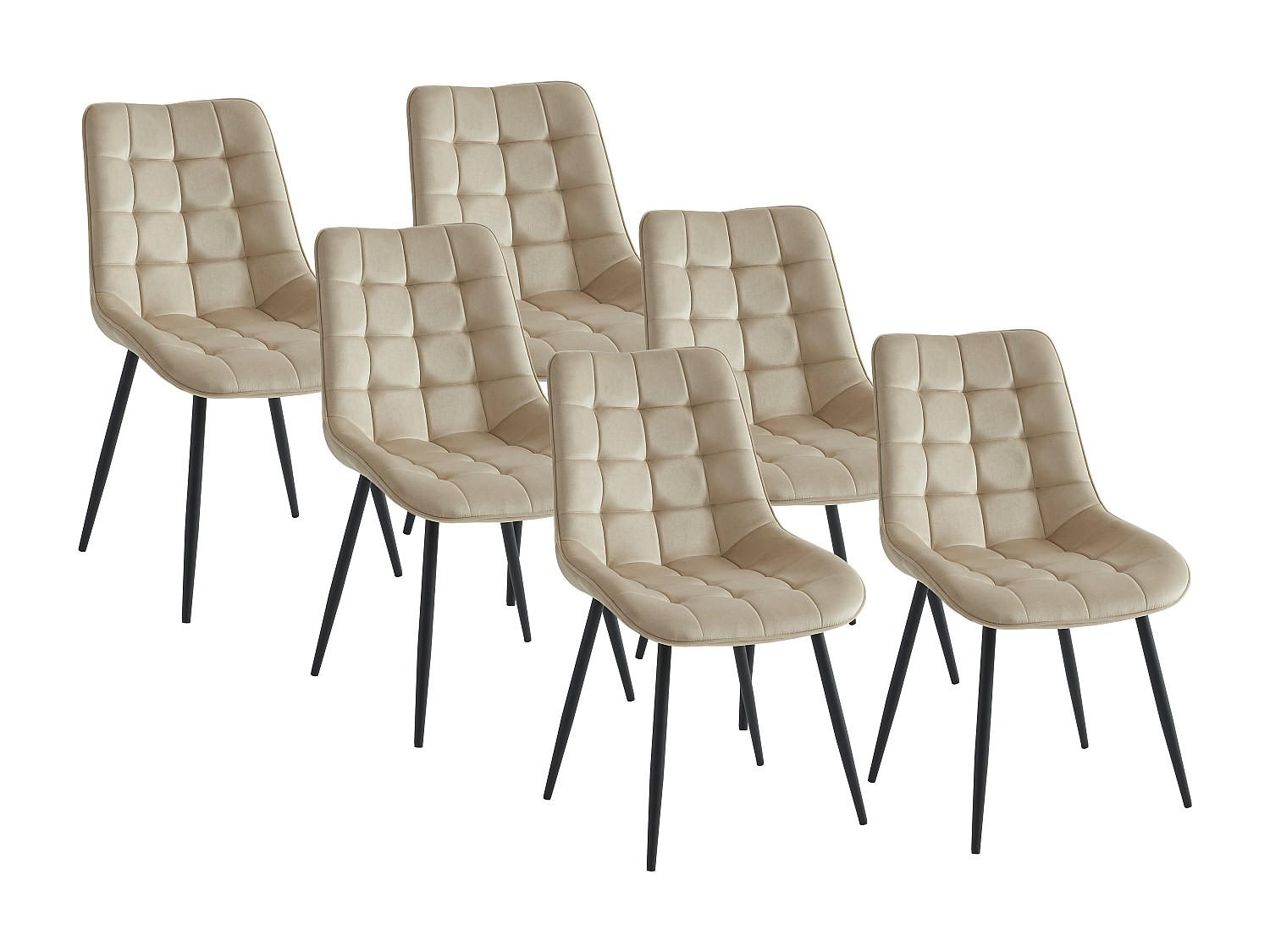 Vente-Unique Stuhl Beige 49.5x87x60 cm