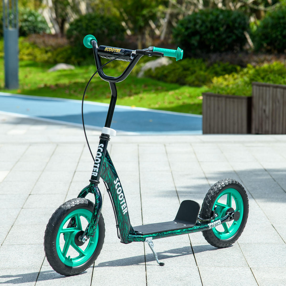 KINDERSCOOTER DE-16945 5-fach höhenverstellbar Grün - Grün, Metall (118/52/88cm) - ComfortXL