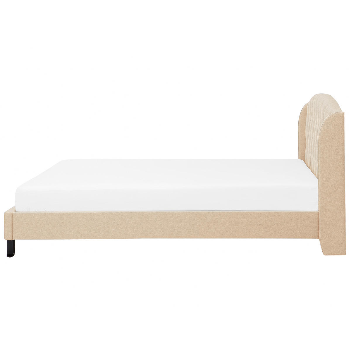 POLSTERBETT 180/200cm Beige Bordeaux - Beige, Textil (180/200cm) - Beliani