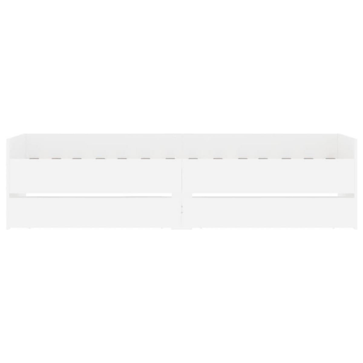 BETTGESTELL Mit Schubladen Weiss 100/200 Cm - Weiß, Holzwerkstoff (100/200cm) - vidaXL