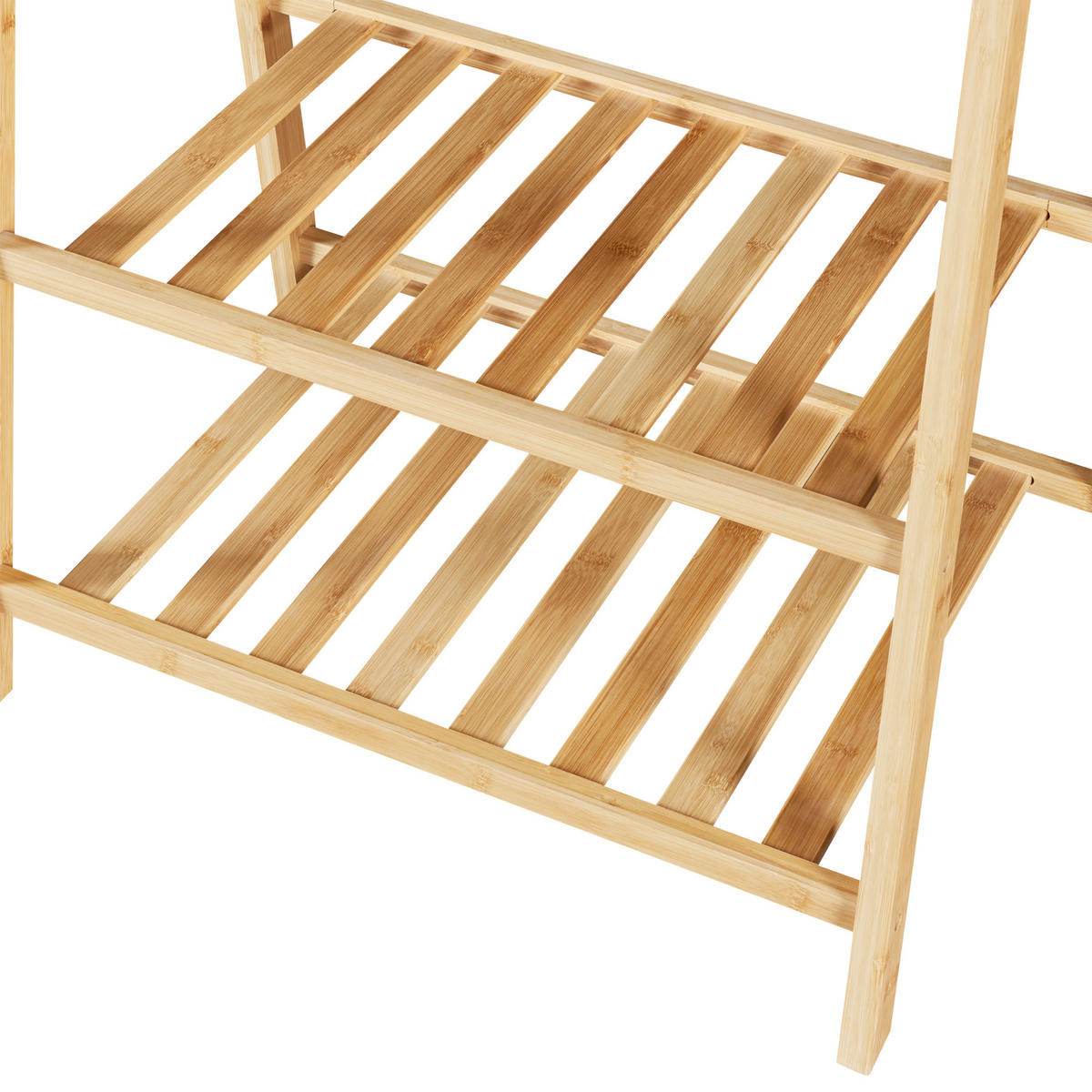 GARDEROBENSTÄNDER Öckerö - Naturfarben, Holz (60/150/40cm) - [en.casa]