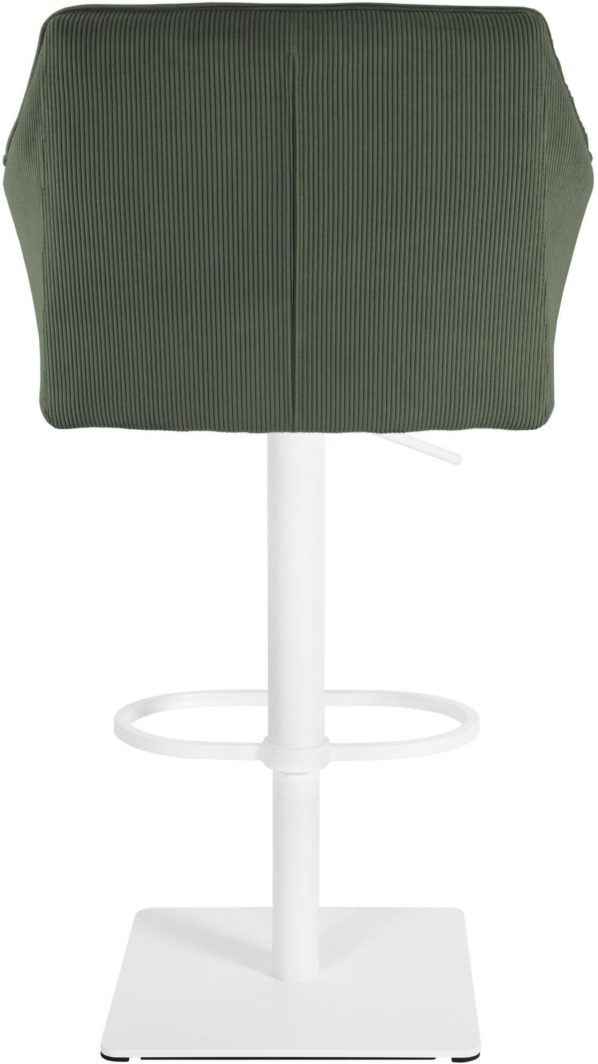 BARHOCKER Cord Grün - Weiß/Grün, Textil/Metall (64/88/45cm) - CLP