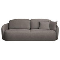 3-SITZER-SOFA Savoy Hellbraun mit Schlaffunktion - Hellbraun/Schwarz, Kunststoff/Textil (254/96/105cm) - Selsey