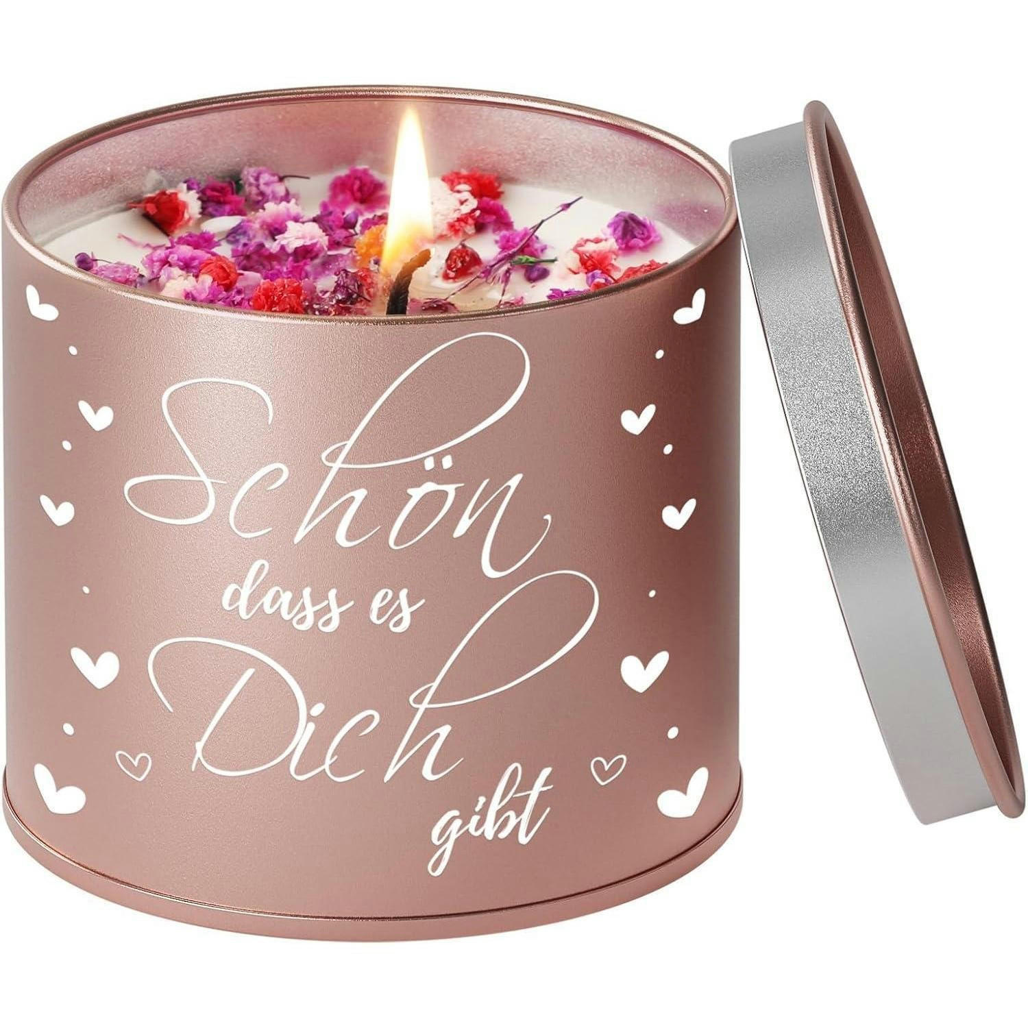 DUFTKERZE im Glas Lavendel 9oz - Rosa, Paraffin (7.5cm)