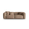 SOFA modular Martina aus Samt dunkelbeige 3 Sitzplätze - Mokka, Textil (240/75/106cm) - Micadoni