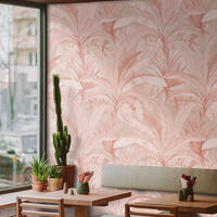 TAPETE Dschungel aus echtem Papier, 200x280cm, 8 Bögen - Pink, Papier (280/200cm) - WALLPAPERS4BEGINNERS