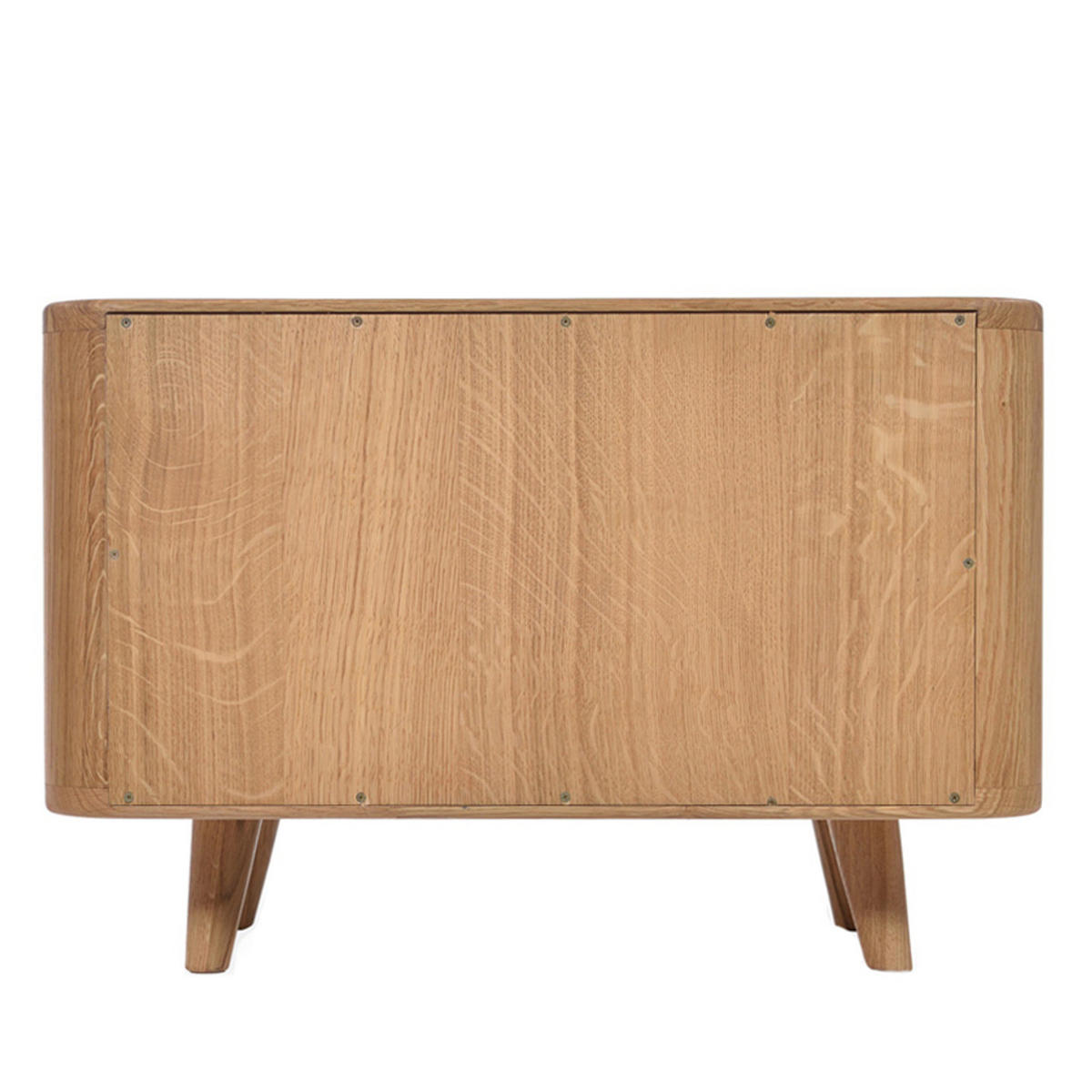 NACHTKOMMODE - Wildeiche teilmassiv - Wildeiche / Weiß - Weiß, Holz/Holzwerkstoff (60/40/42cm) - home24