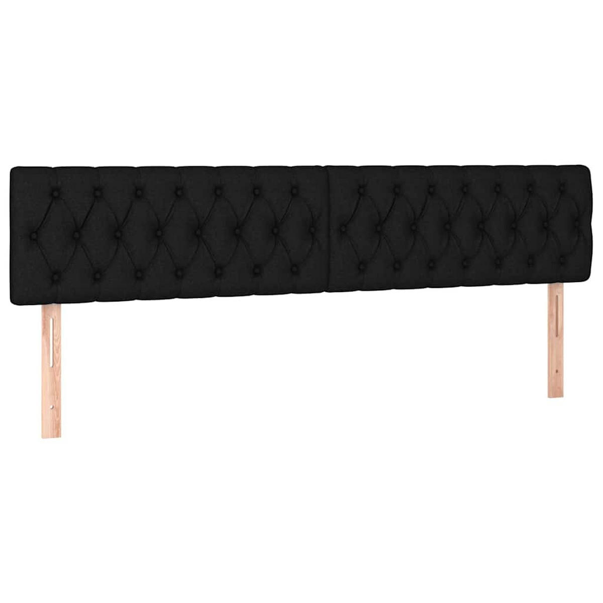 BOXSPRINGBETT 200/200 Cm Schwarz Gewebe - Schwarz, Textil (203/203cm) - vidaXL