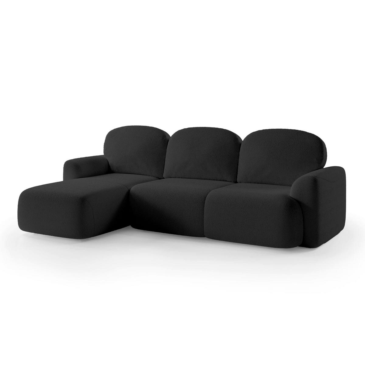 ECKSOFA Bulu Anthrazit - Anthrazit, Textil (260/95/163cm) - Pillovely