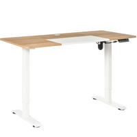 SCHREIBTISCH elektrisch höhenverstellbar 140 x 70 cm Weiß - Weiß, Holz (140/70/116cm) - Meubliv