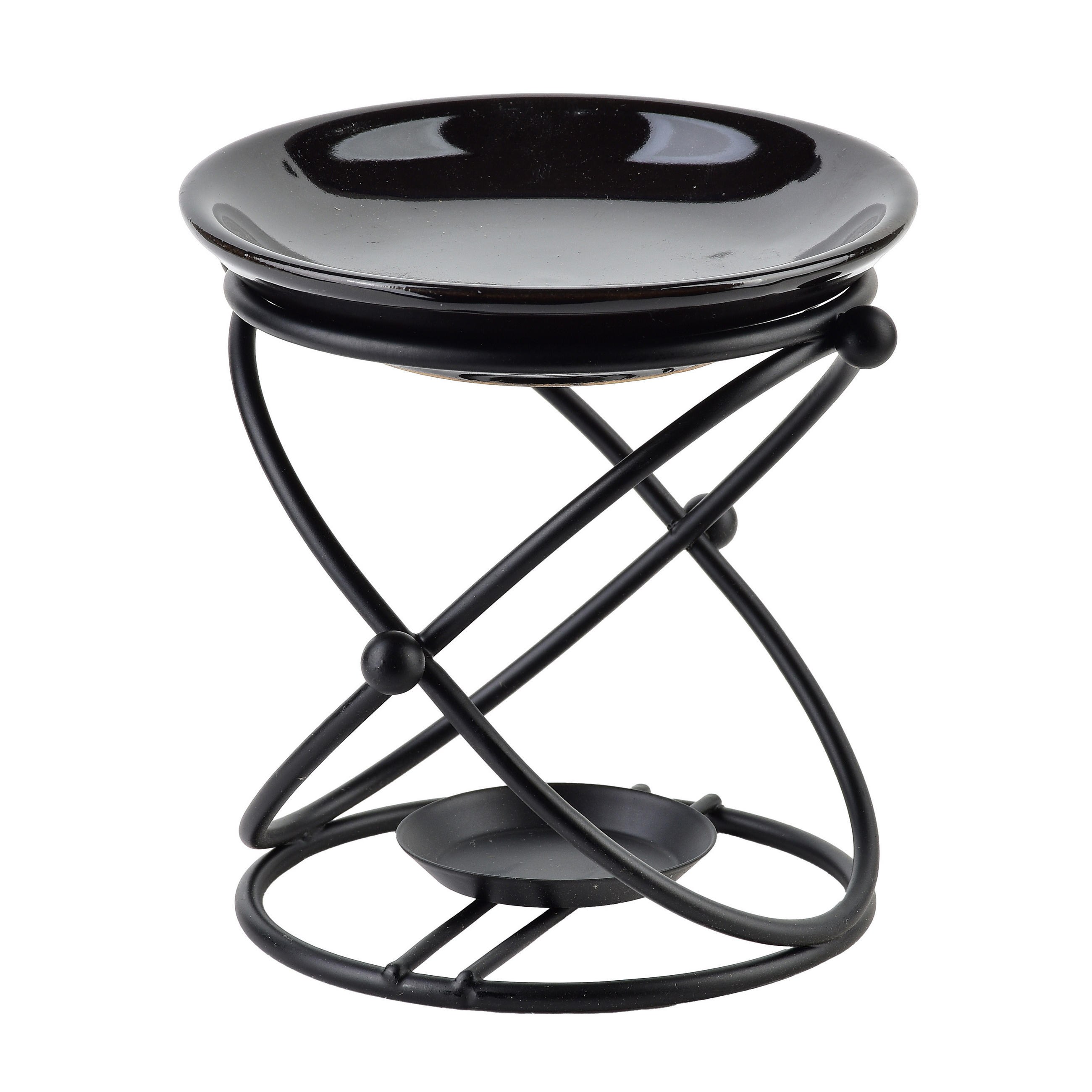 DUFTLAMPE Basic Schwarz 10/10/12 cm Keramik - Schwarz, Keramik (12cm) - Mondex