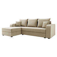 ECKSOFA Hewlet Bis - Beige/Schwarz, Holz/Kunststoff (237/139cm) - MIRJAN24