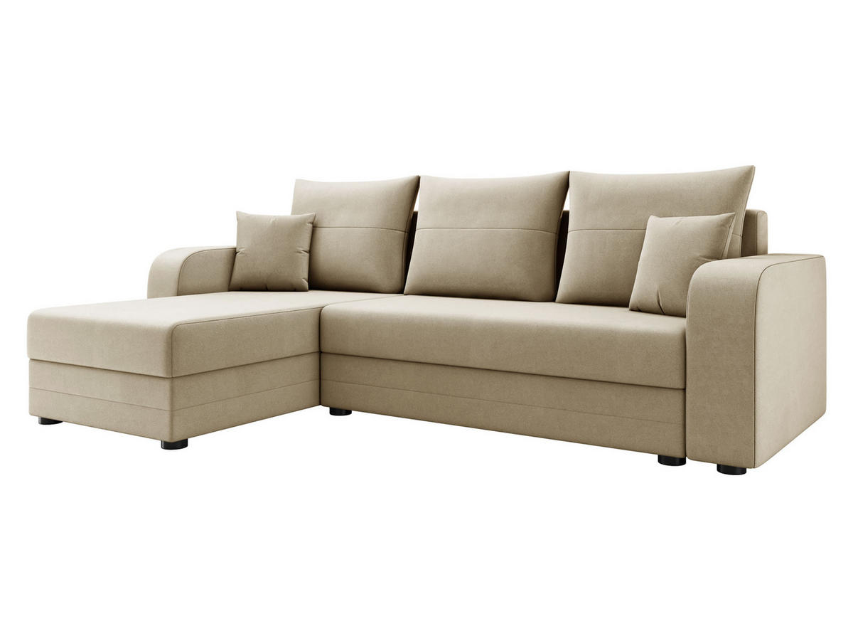 ECKSOFA Hewlet Bis - Beige/Schwarz, Holz/Kunststoff (237/139cm) - MIRJAN24