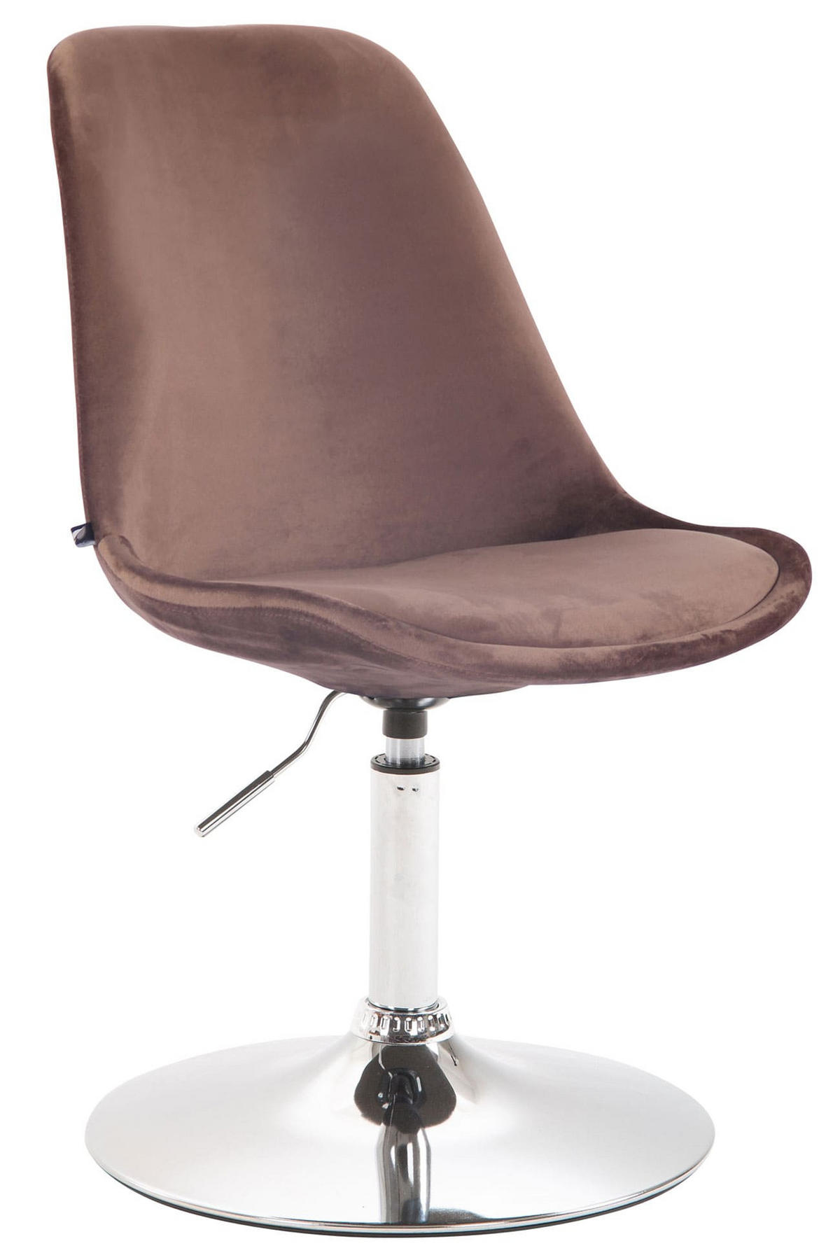 STUHL 4er Set Samt braun - Chromfarben/Braun, Textil/Metall (48/76/57cm) - CLP