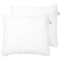 KOPFKISSEN 2er-Set Weiß 80/80 cm Errigal - Weiß, Textil (80/80cm) - Beliani