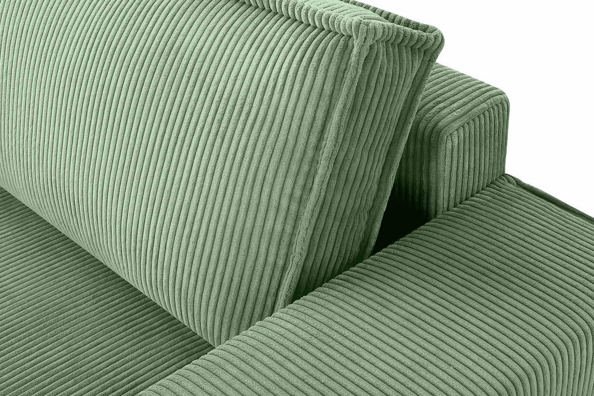3-SITZER-SCHLAFSOFA NAPI in Pet Friendly Cord-Stoff, mintfarben - Schwarz/Mintgrün, Textil (244/89/101cm) - KONSIMO®