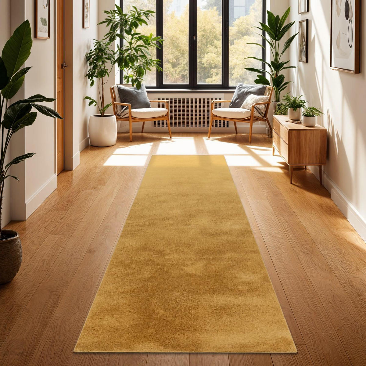 HOCHFLORTEPPICH 80/300 SOFT 380 - Gelb, Kunststoff (80/300cm) - Paco Home