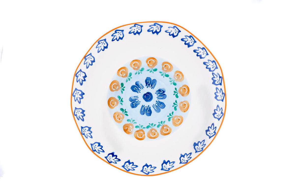 TELLER Napoli Ø27cm - 4er-Set - Zitrusfrucht - Weiß, Keramik (27cm) - Björn